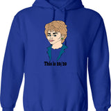 Barbara Waltersa Fan Art (1) Hoodie - Retro Graphic Pullover Hoodie for Men & Women - Blue