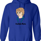 Barbara Waltersa Fan Art Hoodie - Retro Graphic Pullover Hoodie for Men & Women - Blue