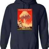 Barbenheimer 2023 (1) Hoodie - Retro Graphic Pullover Hoodie for Men & Women - Navy