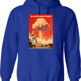 Barbenheimer 2023 (1) Hoodie - Retro Graphic Pullover Hoodie for Men & Women - Blue