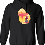 Barbenheimer 2023 (4) Hoodie - Retro Graphic Pullover Hoodie for Men & Women - Black