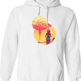 Barbenheimer 2023 (4) Hoodie - Retro Graphic Pullover Hoodie for Men & Women - White