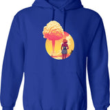 Barbenheimer 2023 (4) Hoodie - Retro Graphic Pullover Hoodie for Men & Women - Blue