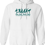 Baseball Hoodie - Retro Graphic Pullover Hoodie for Men & Women - White
