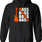 Bass Guitar Bass Bass Bass Music Funny Gift Idea Hoodie - Black