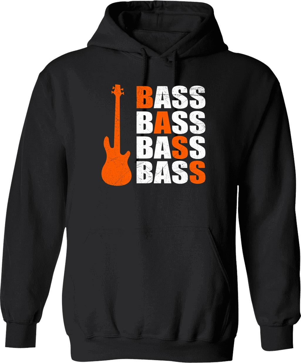 Bass Guitar Bass Bass Bass Music Funny Gift Idea Hoodie - Black