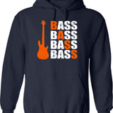 Bass Guitar Bass Bass Bass Music Funny Gift Idea Hoodie - Navy