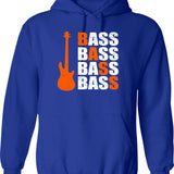 Bass Guitar Bass Bass Bass Music Funny Gift Idea Hoodie - Blue
