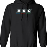 Bbc Retro Logo Classic Graphic Pullover Hoodie - Black