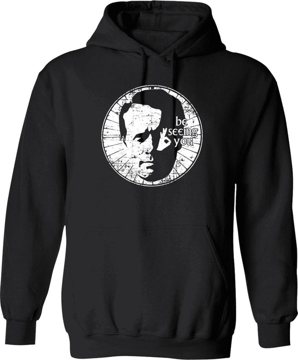 Be Seeing You Ii Graphic Pullover Hoodie - Black