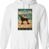 Beach Life Sandy Toes Irish Setter Dog Hoodie - White