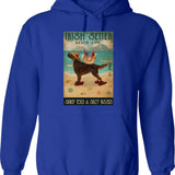 Beach Life Sandy Toes Irish Setter Dog Hoodie - Blue