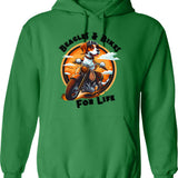 Beagles And Bikes Dog Riding Motorcycle Hoodie - Green