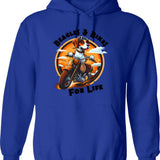 Beagles And Bikes Dog Riding Motorcycle Hoodie - Blue