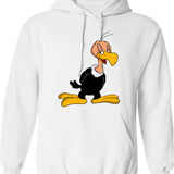 Beaky Hoodie - Retro Graphic Pullover Hoodie for Men & Women - White