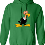 Beaky Hoodie - Retro Graphic Pullover Hoodie for Men & Women - Green