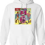 Beautiful Art Hoodie - Retro Graphic Pullover Hoodie for Men & Women - White