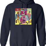 Beautiful Art Hoodie - Retro Graphic Pullover Hoodie for Men & Women - Navy