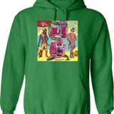 Beautiful Art Hoodie - Retro Graphic Pullover Hoodie for Men & Women - Green