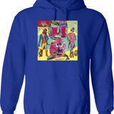 Beautiful Art Hoodie - Retro Graphic Pullover Hoodie for Men & Women - Blue