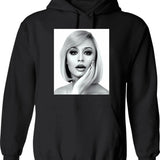 Beautiful Raffaella Carra Hoodie - Retro Graphic Pullover Hoodie for Men & Women - Black