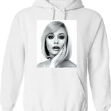 Beautiful Raffaella Carra Hoodie - Retro Graphic Pullover Hoodie for Men & Women - White