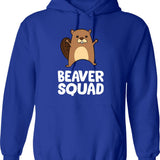 Beaver - Beaver Squad Hoodie - Retro Graphic Pullover Hoodie for Men & Women - Blue