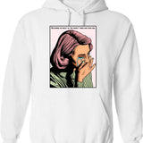 Becoming An Adult Sucks (1) Hoodie - Retro Graphic Pullover Hoodie for Men & Women - White