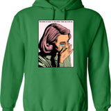 Becoming An Adult Sucks (1) Hoodie - Retro Graphic Pullover Hoodie for Men & Women - Green
