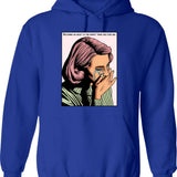 Becoming An Adult Sucks (1) Hoodie - Retro Graphic Pullover Hoodie for Men & Women - Blue