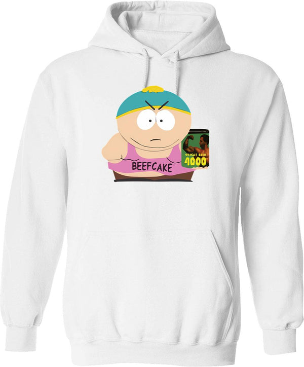 Beefcake 4000 Graphic Pullover Hoodie - White