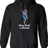 Being Elastic Is Fantastic Hoodie - Retro Graphic Pullover Hoodie for Men & Women - Black