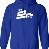 Beirut Calligraphy Hoodie - Retro Graphic Pullover Hoodie for Men & Women - Blue