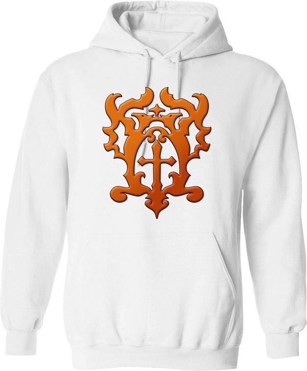 Belmont Family Crest Graphic Pullover Hoodie - White
