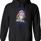 Ben Drankin Usa Flag 4th Of July Patriot Hoodie - Black