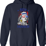 Ben Drankin Usa Flag 4th Of July Patriot Hoodie - Navy
