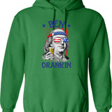 Ben Drankin Usa Flag 4th Of July Patriot Hoodie - Green