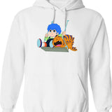 Benjamin Et Romeo Giuliano Hoodie - Retro Graphic Pullover Hoodie for Men & Women - White