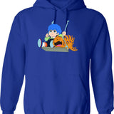Benjamin Et Romeo Giuliano Hoodie - Retro Graphic Pullover Hoodie for Men & Women - Blue