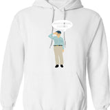 Benny Hill Hoodie - Retro Graphic Pullover Hoodie for Men & Women - White