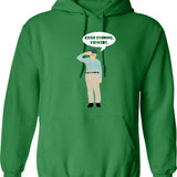 Benny Hill Hoodie - Retro Graphic Pullover Hoodie for Men & Women - Green