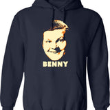 Benny Hoodie - Retro Graphic Pullover Hoodie for Men & Women - Navy