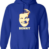 Benny Hoodie - Retro Graphic Pullover Hoodie for Men & Women - Blue