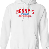 Benny's Original Motorworks Chop Shop Custom Car Mechanic Logo From Los Santos San Andreas Hoodie - White