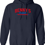 Benny's Original Motorworks Chop Shop Custom Car Mechanic Logo From Los Santos San Andreas Hoodie - Navy
