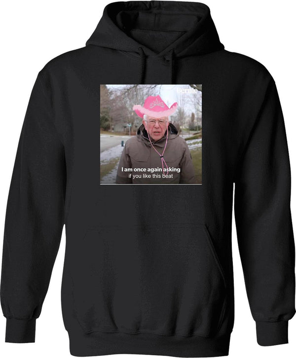 Bernie Chappell Roan Hot to Go Meme Graphic Pullover Hoodie - Black