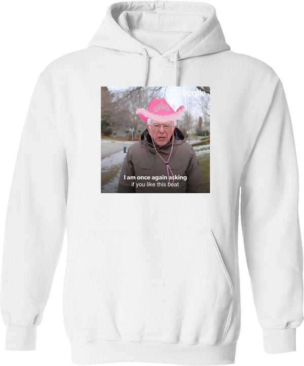Bernie Chappell Roan Hot to Go Meme Graphic Pullover Hoodie - White