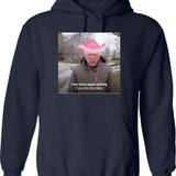 Bernie Chappell Roan Hot to Go Meme Graphic Pullover Hoodie - Navy