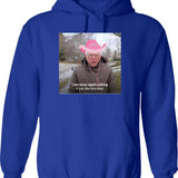Bernie Chappell Roan Hot to Go Meme Graphic Pullover Hoodie - Blue