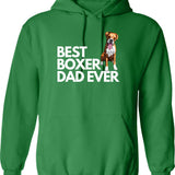 Best Boxer Dad Ever Quote Funny Boxer Dad Saying Hoodie - Green